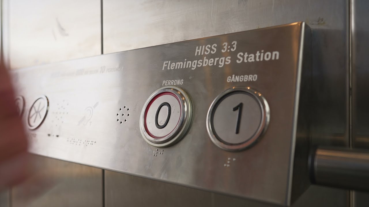 Sweden, Stockholm, Flemingsberg station, 2X elevator