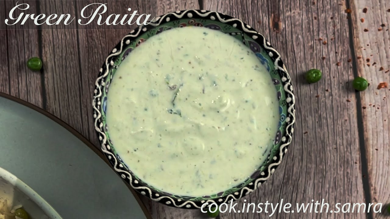Raita Recipe | Green Yoghurt Dip Sauce - Easy Recipe in Urdu/Hindi