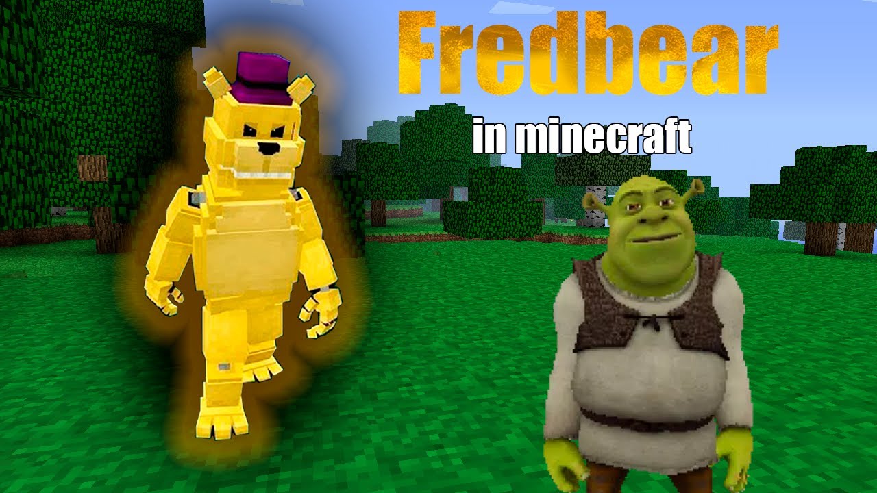 Running away from Fredbear in Minecraft (very scary)