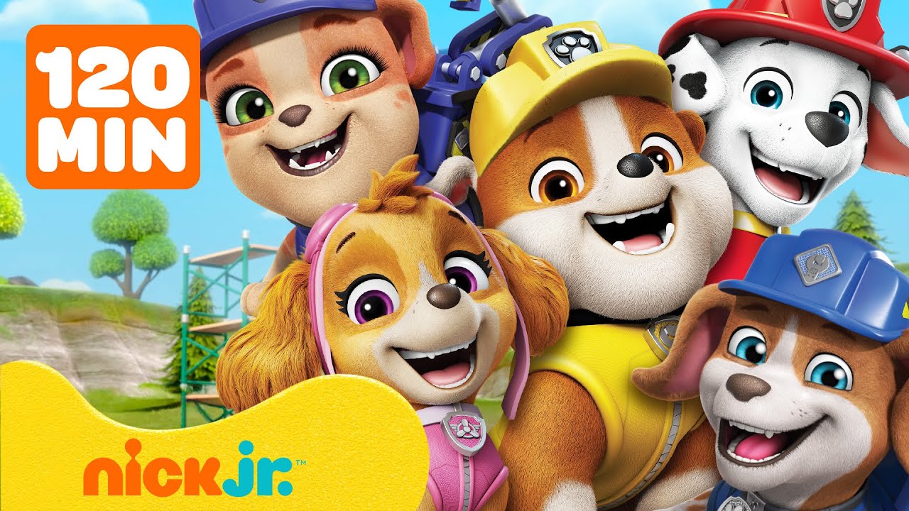 رابل و الطاقم | رابيل والطاقم + إنقاذات باو باترول! مع مارشال وميكس | تجميع مدته ساعتان | Nick Jr.