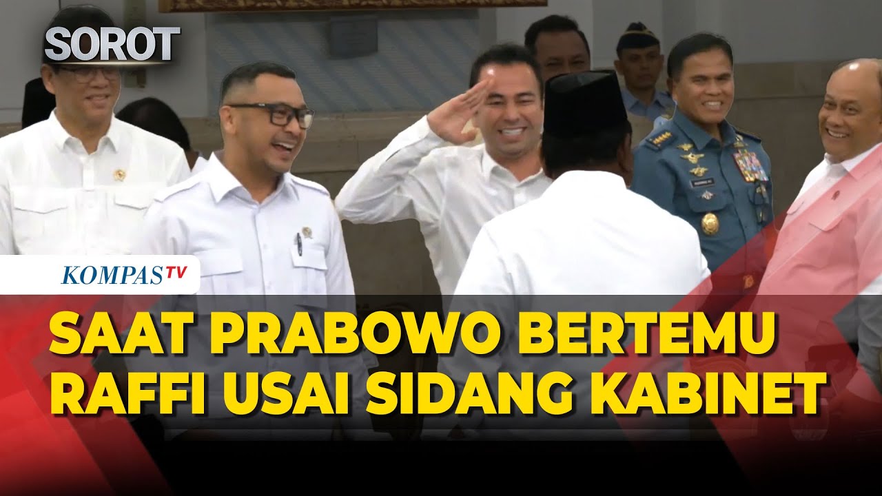 Saat Presiden Prabowo Bincang dengan Raffi Ahmad Disambut Tawa Wamen Giring usai Sidang Kabinet