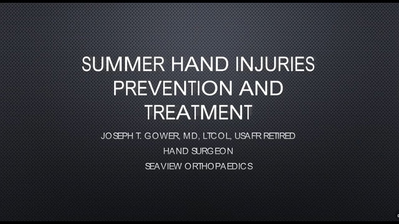 Avoiding Common Hand Injury | Webinar with Dr. Gower, Hand Surgeon