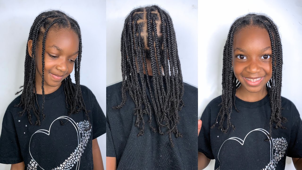 Natural box braids for kids | Protective style for kids + Disney mini vlog