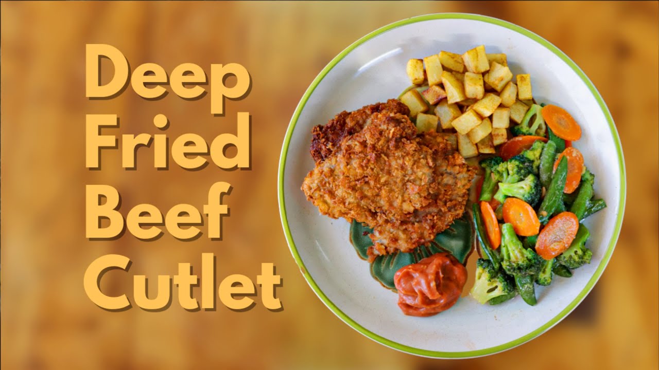 Deep-Fried Beef Cutlet | How To Cook Breaded Beef | Crispy Breaded Beef Recipe