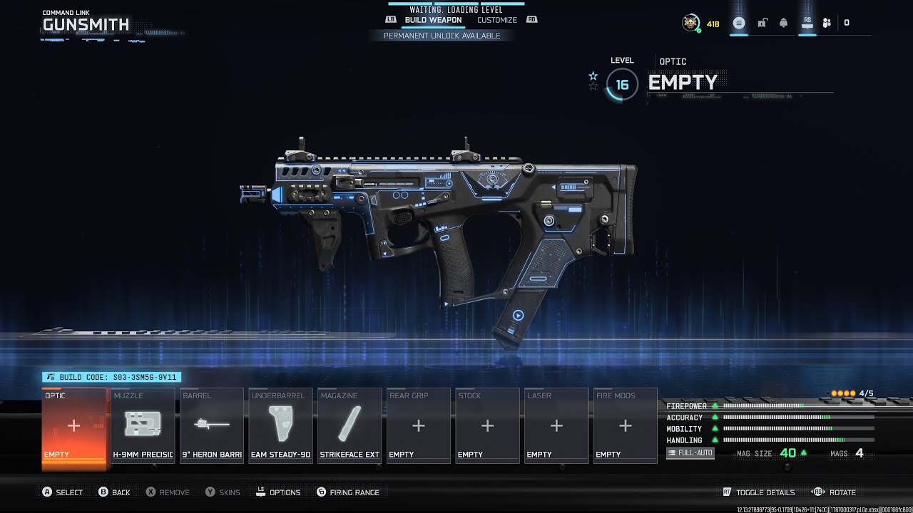 CoD BO7 Black Ops 7 & Warzone - Blueprint - SMG - Razor 9mm - Command Link - Weapon Inspect