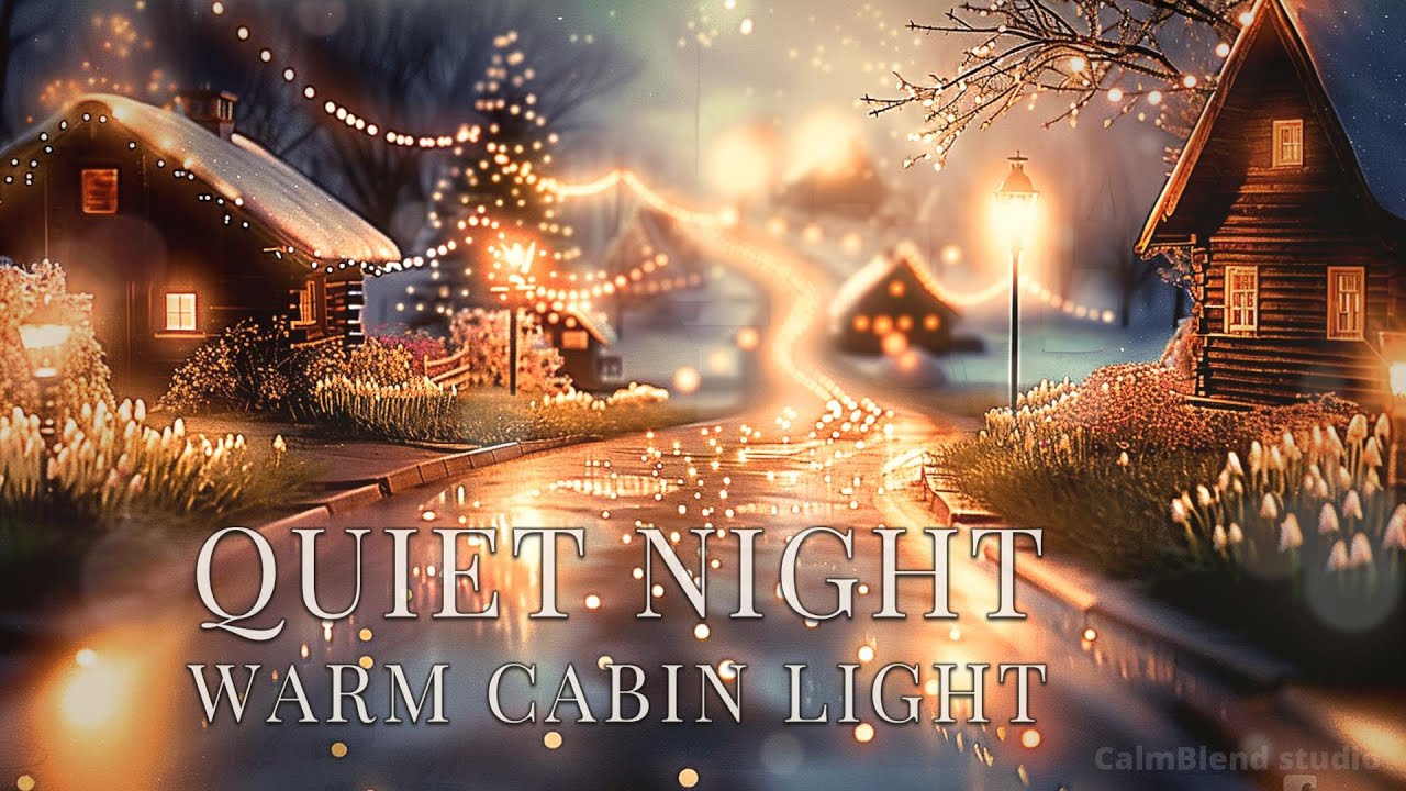 Calm Piano for Focus & Sleep – Cozy Thawing Village Night Road Home