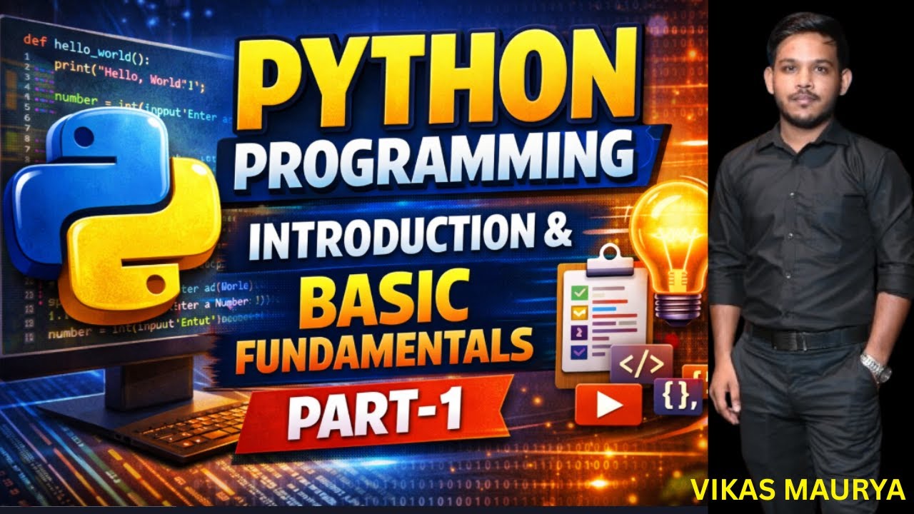 Intoduction & Basic Fundamentals | Python Programming Part-1 #python #pythonprogramming