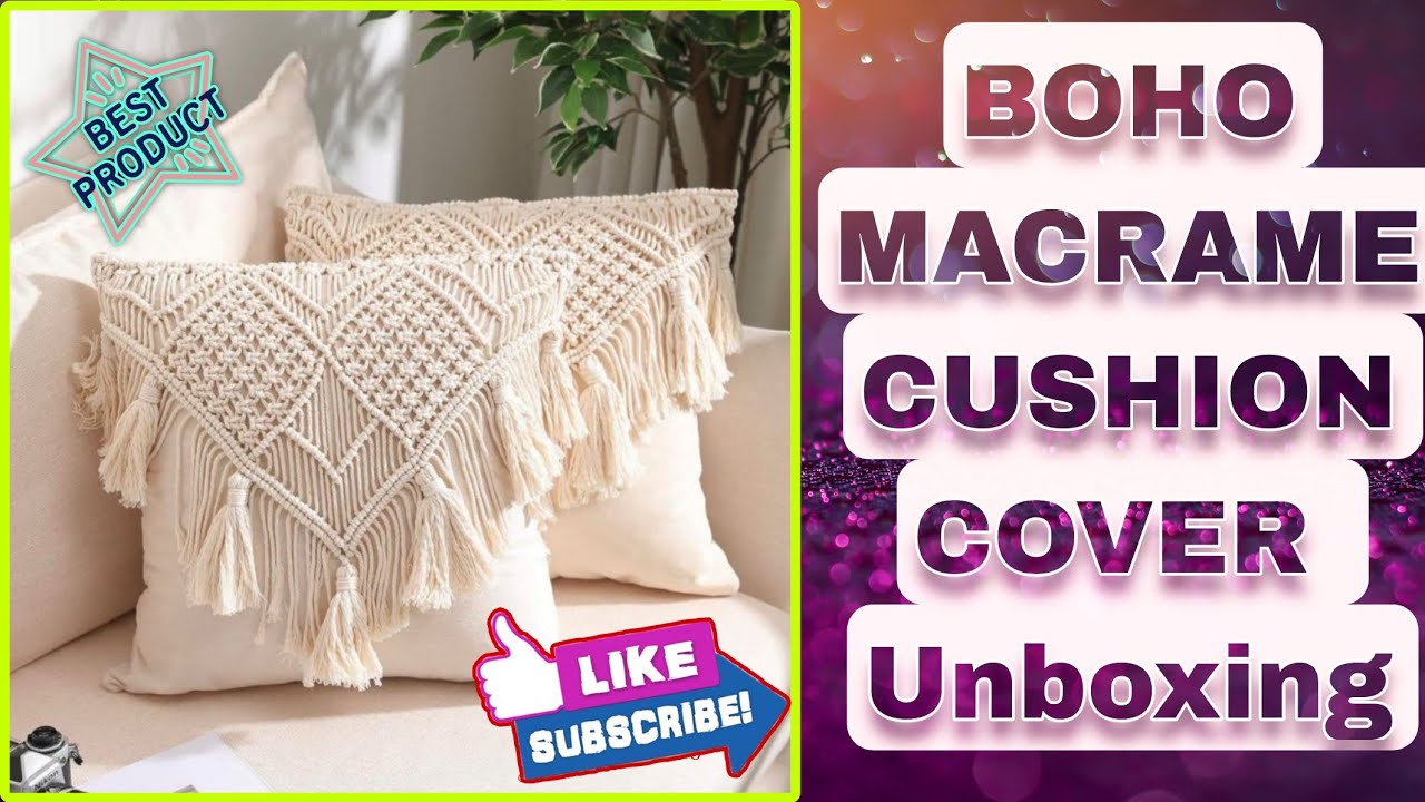 2Pcs Macrame Cushion Cover | Boho Design macrame Pillow Cover/Room Decor ideas@uniquegirlruby5185