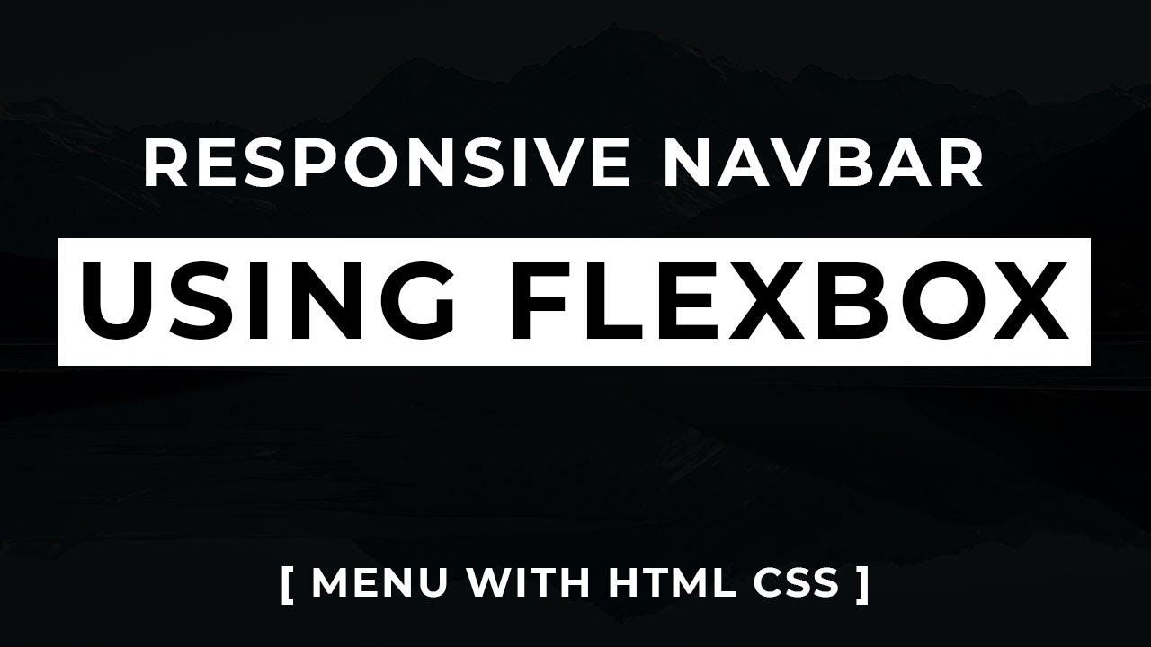 Responsive navbar with Flexbox | CSS Flexbox Tutorial | Flexbox Navbar