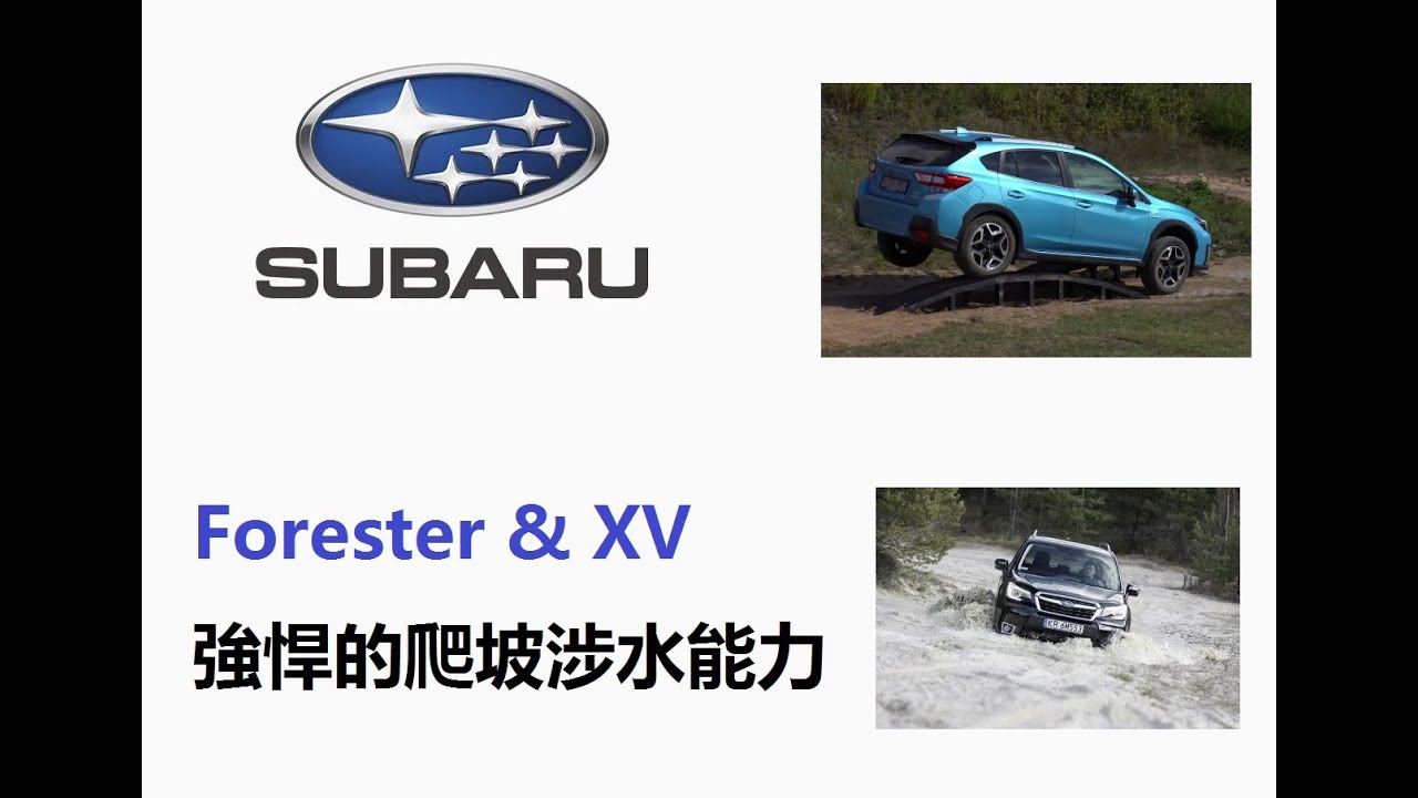 SUBARU Forester & XV 強悍的爬坡涉水能力