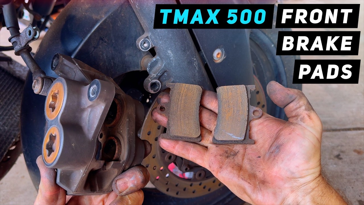 Yamaha Tmax 500 - Замена передних тормозных колодок | Mitch's Scooter Stuff