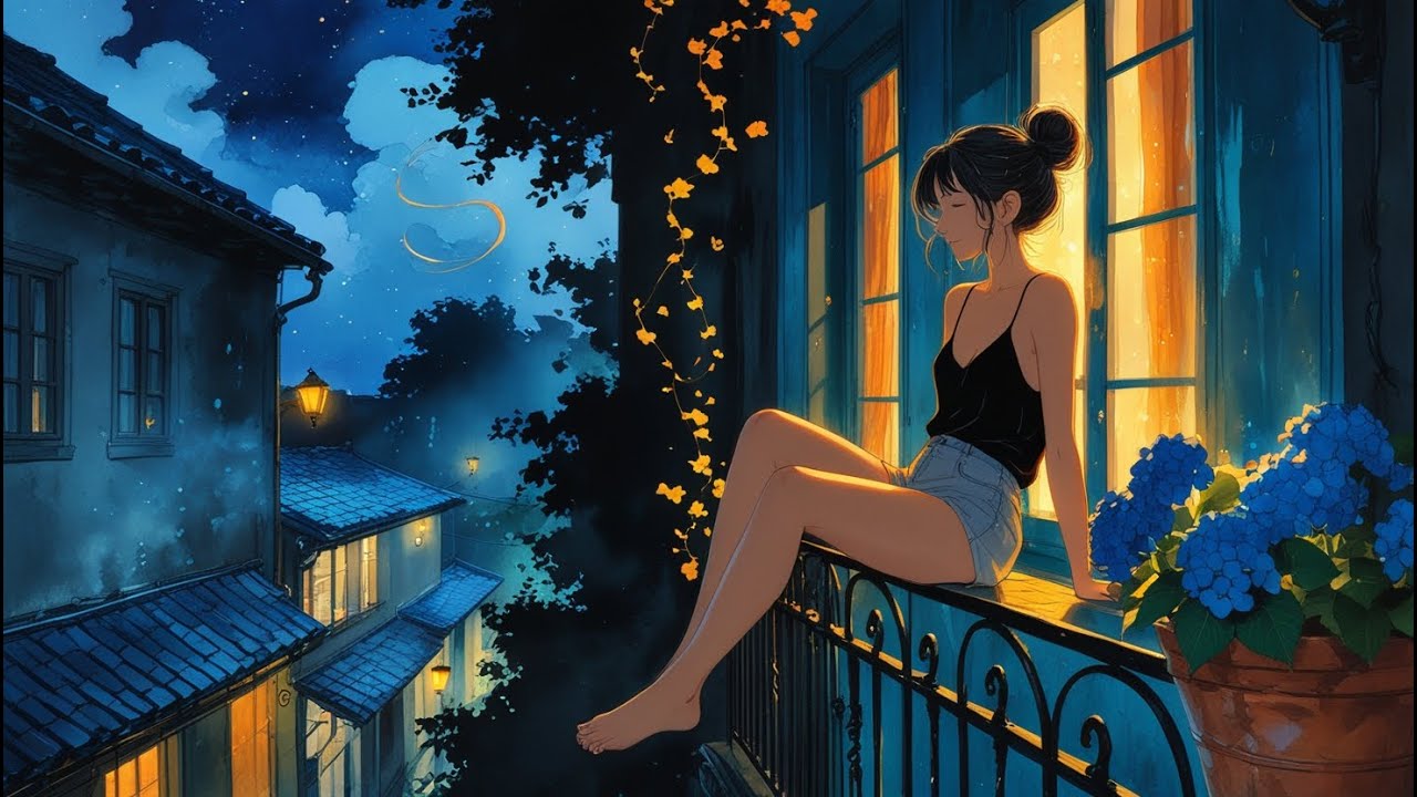 Lo fi Jazz Guitar & Rain  Sleepy Tokyo Nights Chillhop