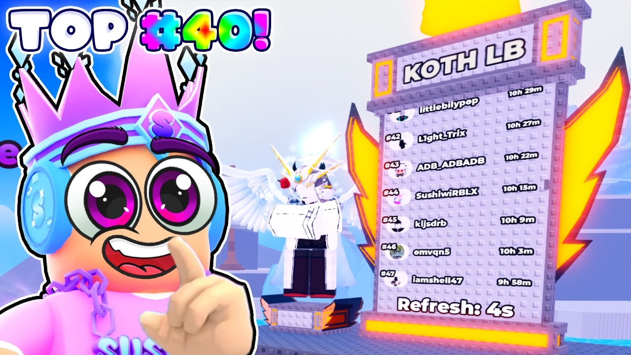 I Spent HOURS Grinding The KOTH LEADERBOARD In Roblox Aura Ascension...