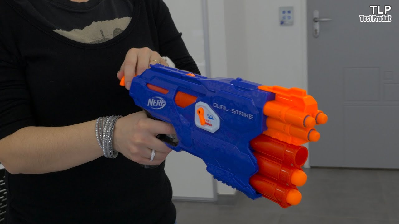 Nerf Elite Dual Strike - Démo du jouet pistolet (en français)