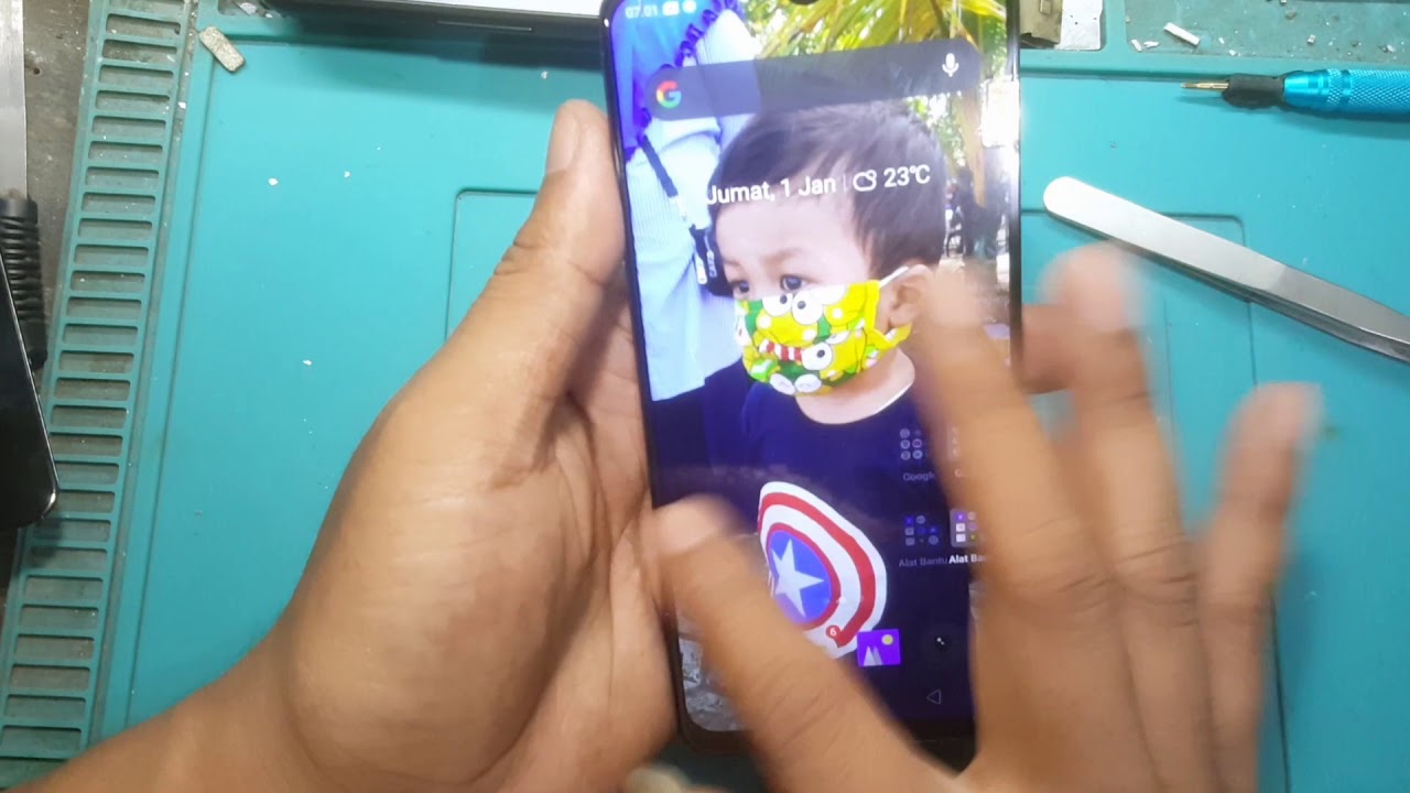 ganti lcd realme U1