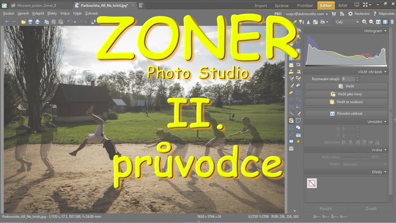 Zoner Photo Studio průvodce II. Průhlednost vrstvy