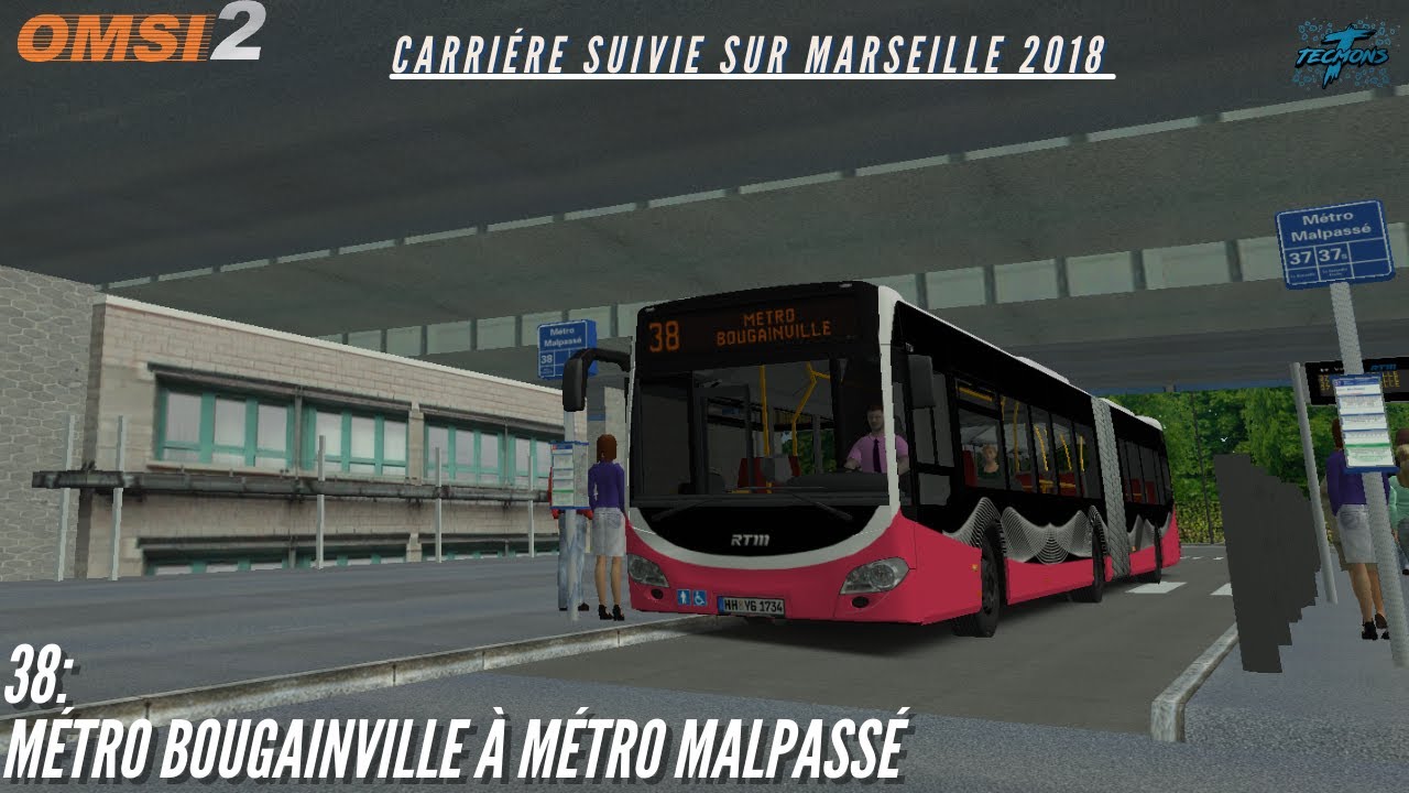 38 Métro Bougainville à Métro Malpassé | Marseille 2018 | Carrière Suivie | Omsi 2
