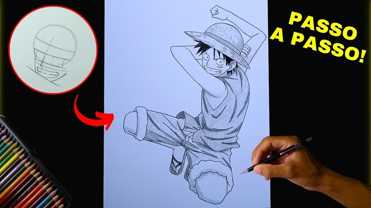 Como desenhar LUFFY de One Piece! | Passo a passo
