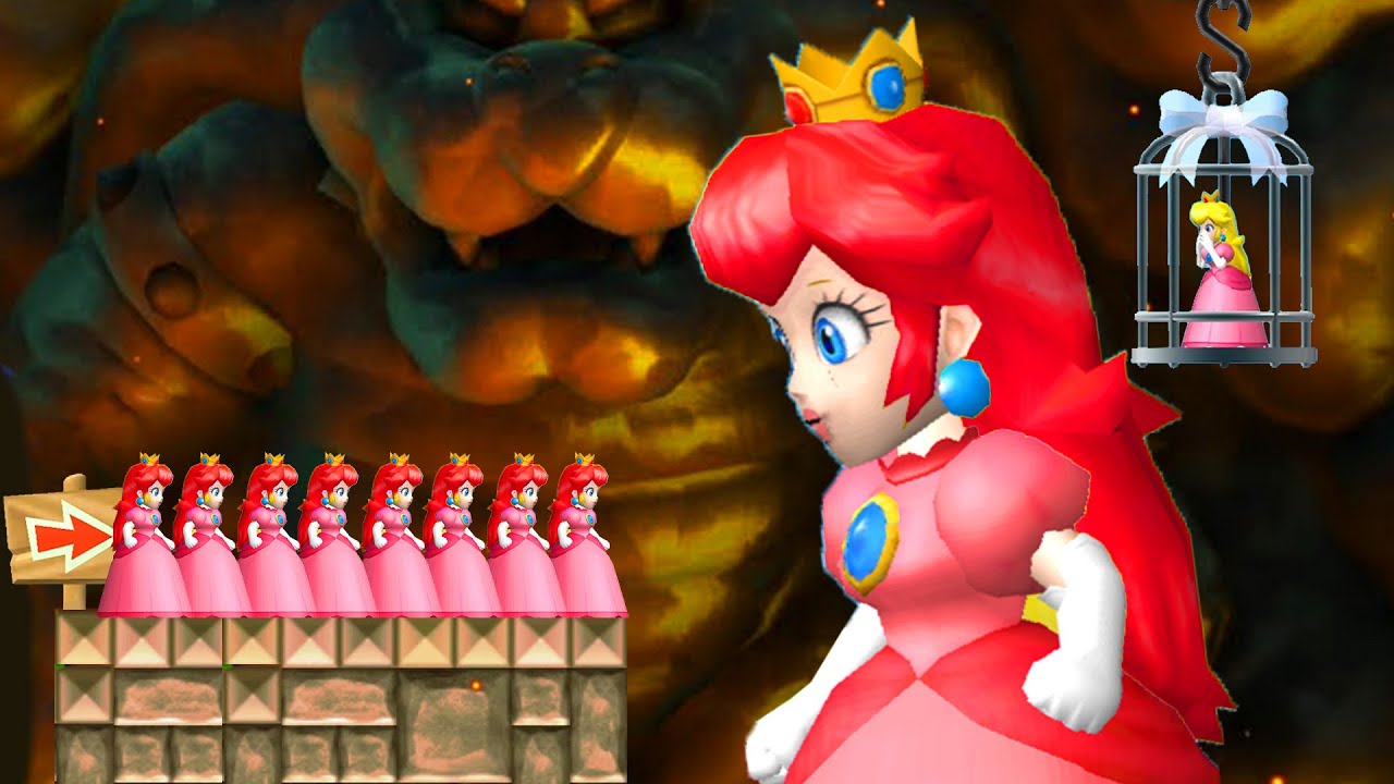 What if Multiple Red Peach fight VS Red Evil Peach in NSMBW