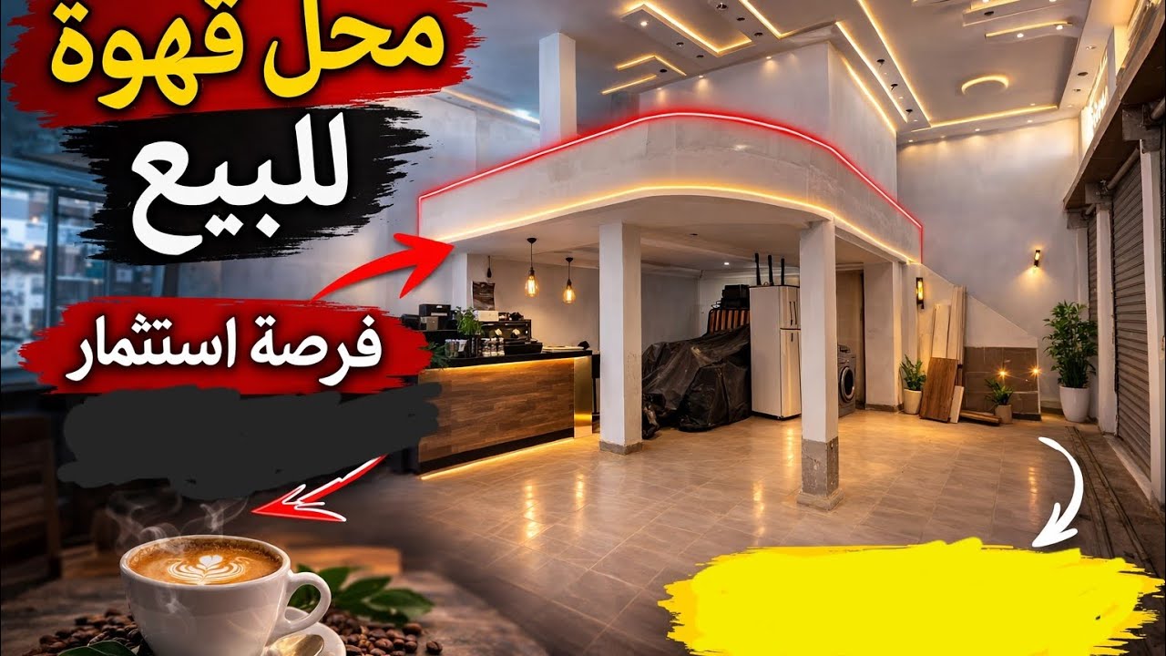 محل قهوة للبيع في المغرب | فرصة استثمارية  | مشروع تجاري مربح