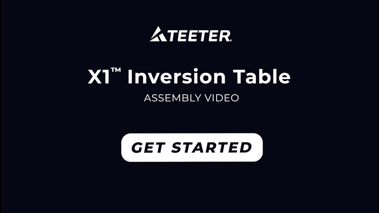 Teeter FitSpine X1 Assembly Instructions