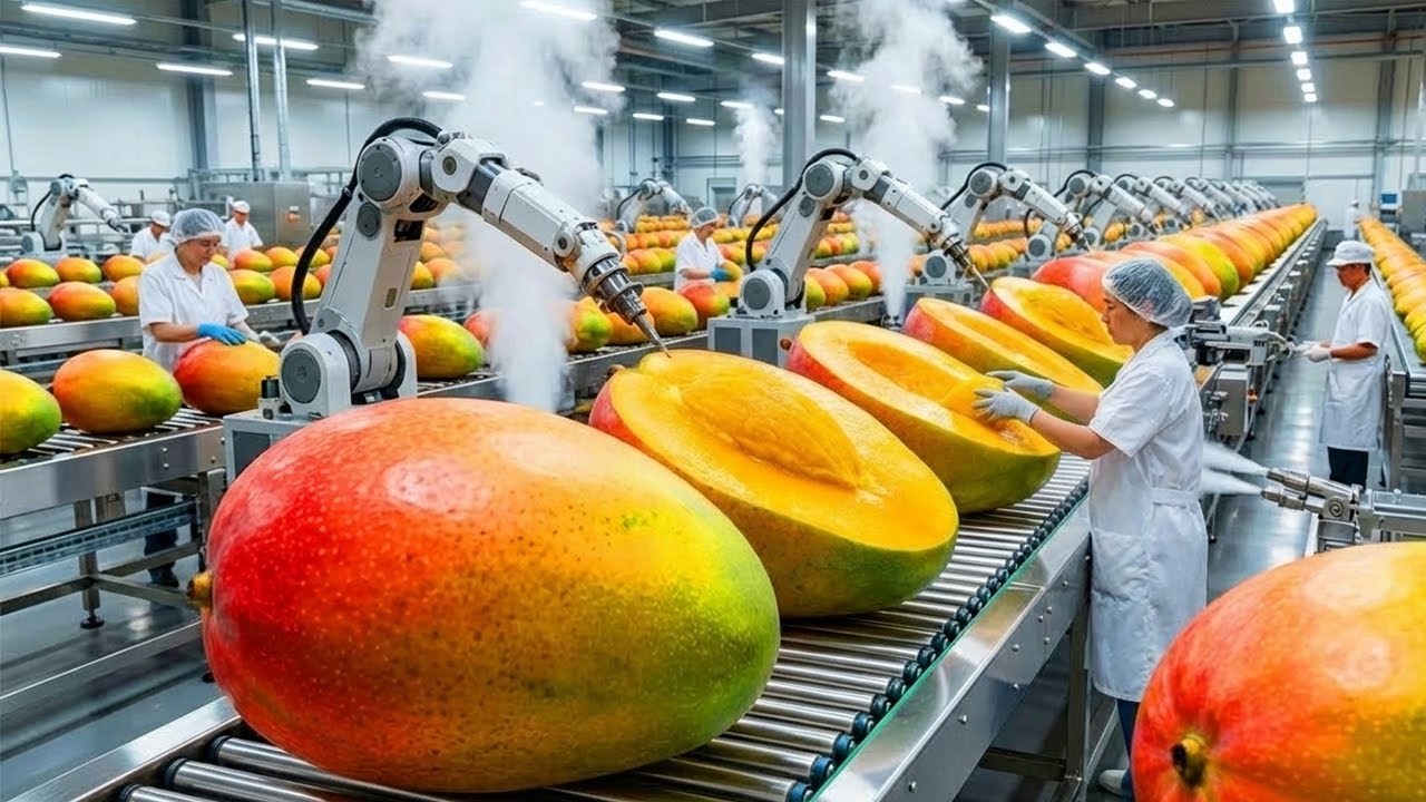 Inside a Modern Dried Mango Factory: From Orchard Harvest to Mango Slices (Full Process)