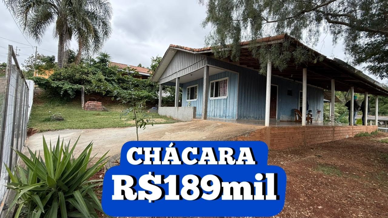(***Indisponível***) CHÁCARA COM CASA REPRESA COM PEIXES VASTO POMAR R$189mil
