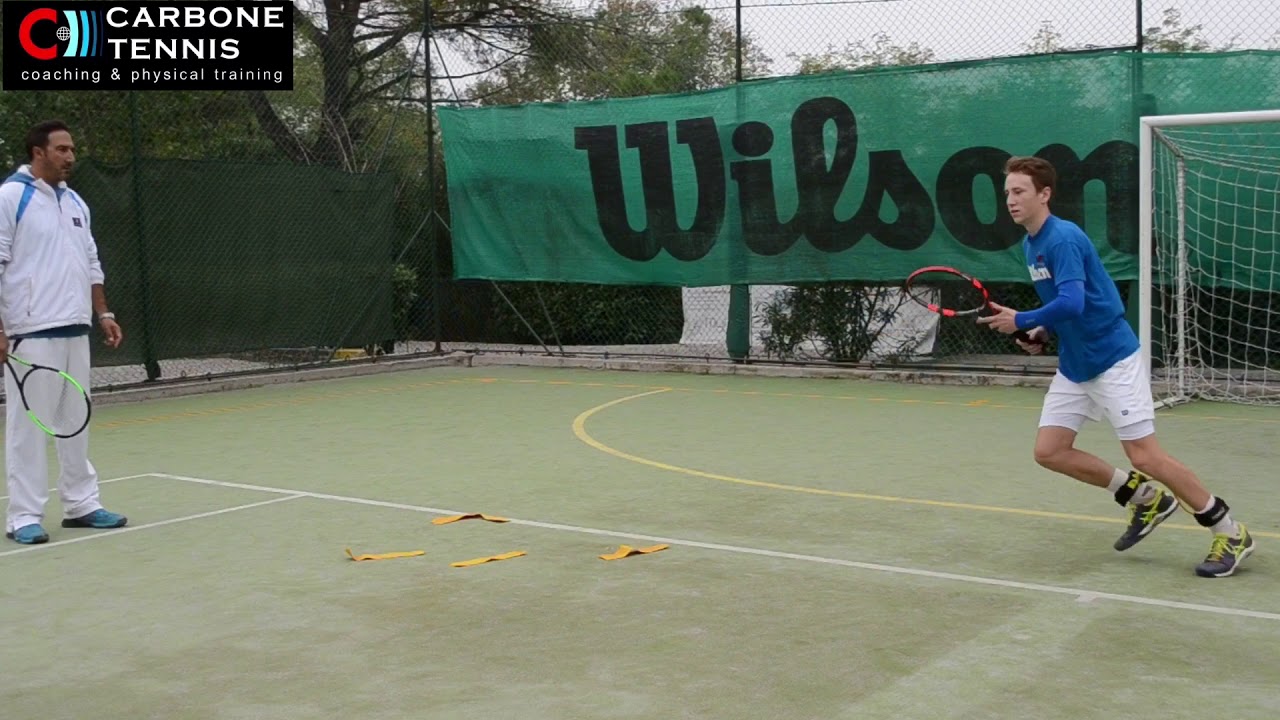 Semi open forehand stance drill.