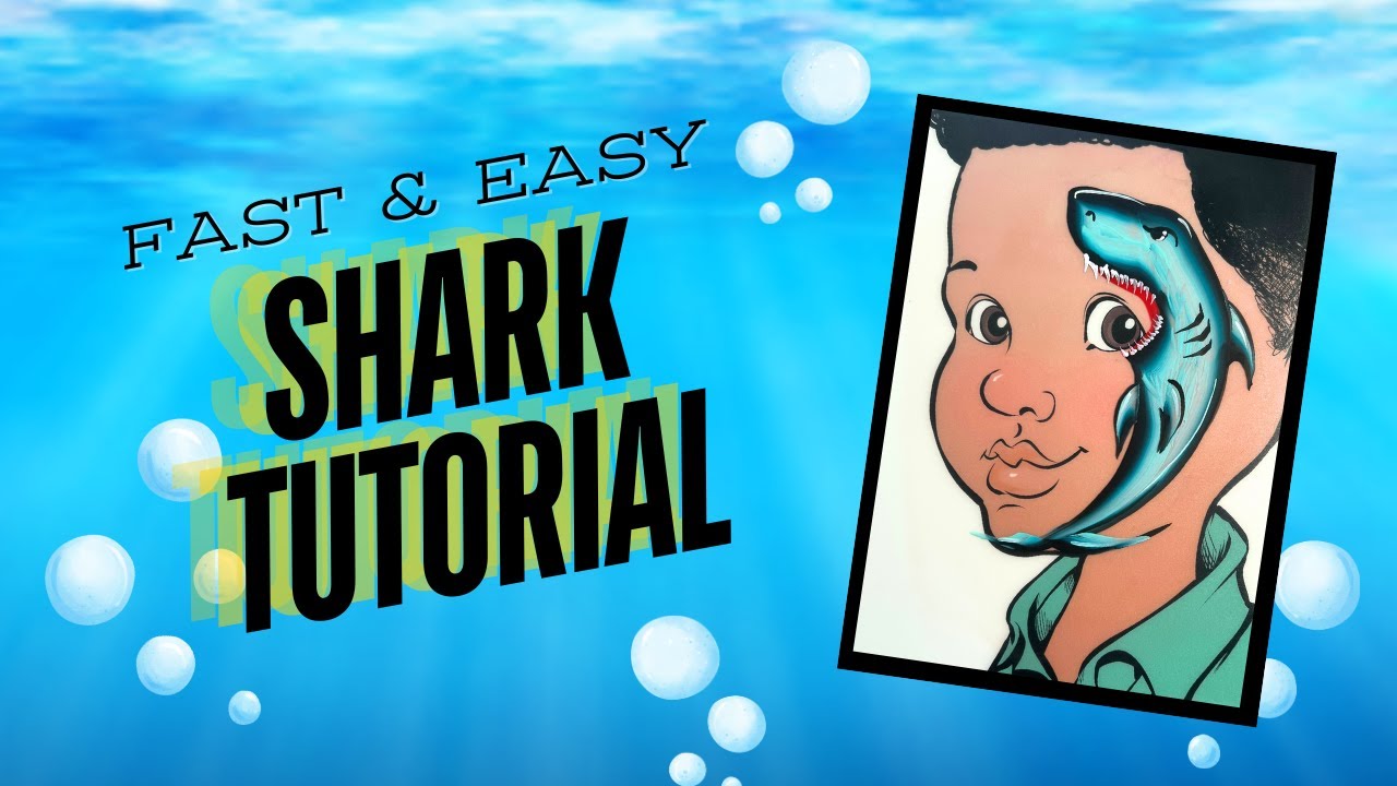 Fast and Easy One Stroke Shark Tutorial| By Artist Jolene Franklin
