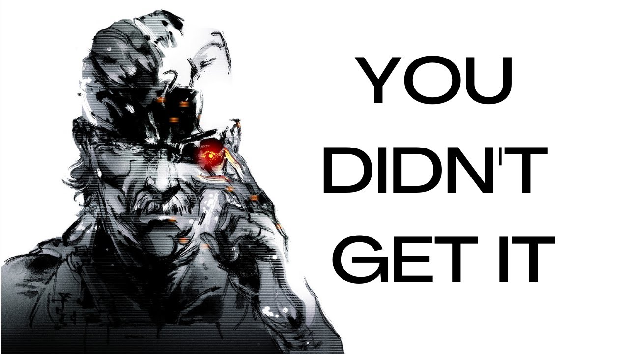 Вы не поняли суть MGS4