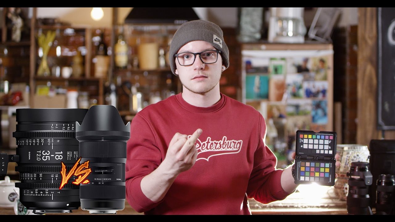 Test Sigma 18-35mm T2 and 50-100mm T2 Cine vs. 18-35mm f1.8 and 50-100mm f1.8 photo lens