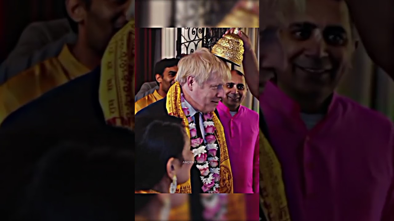 Boris Johnson Shri Krishna Bhakt ❤️🕉️ || Foreign Pm #trending #shorts