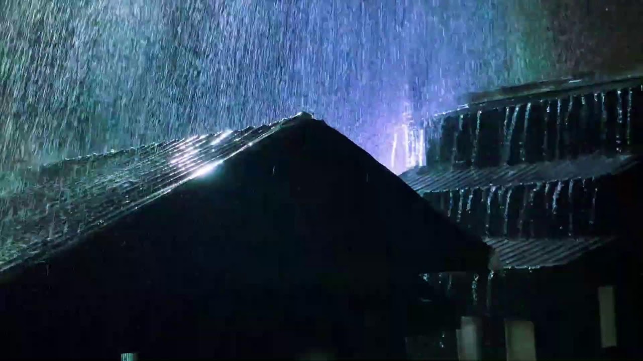 HEAVY RAIN & THUNDER on a Metal Roof 😴 Fall Asleep Instantly
