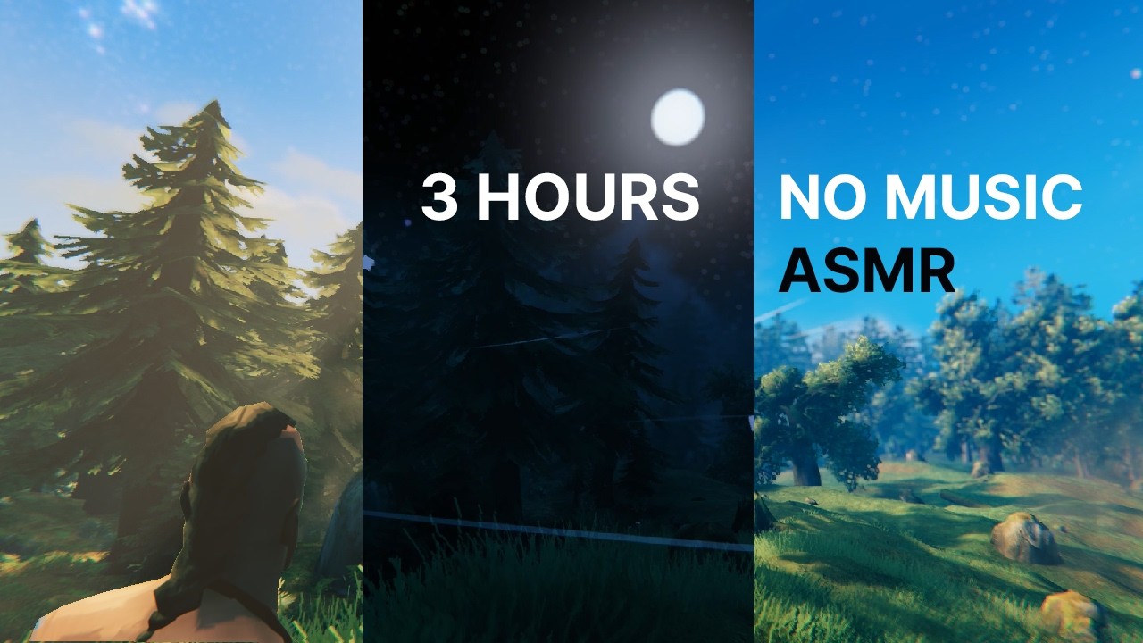 Valheim Nature Screensaver 🍃 Meadows Day & Night Ambience (No Music) &mdash; 3 Hours