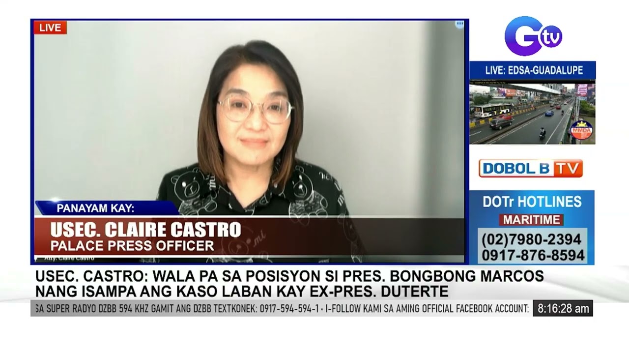 Tumutok ka sa pagligtas kay dating Pang. Duterte — Castro kay Kaufman
