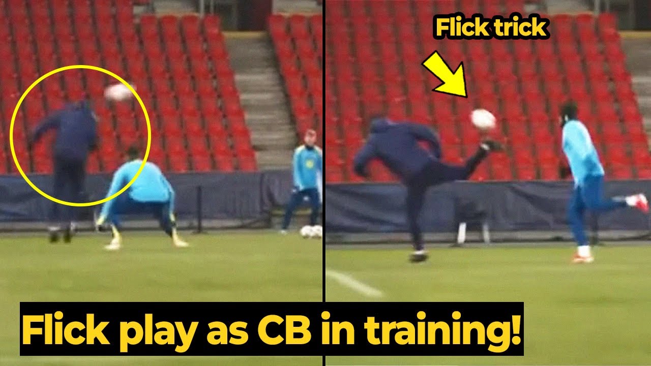 Hansi Flick joins training as CB — look at those skills!