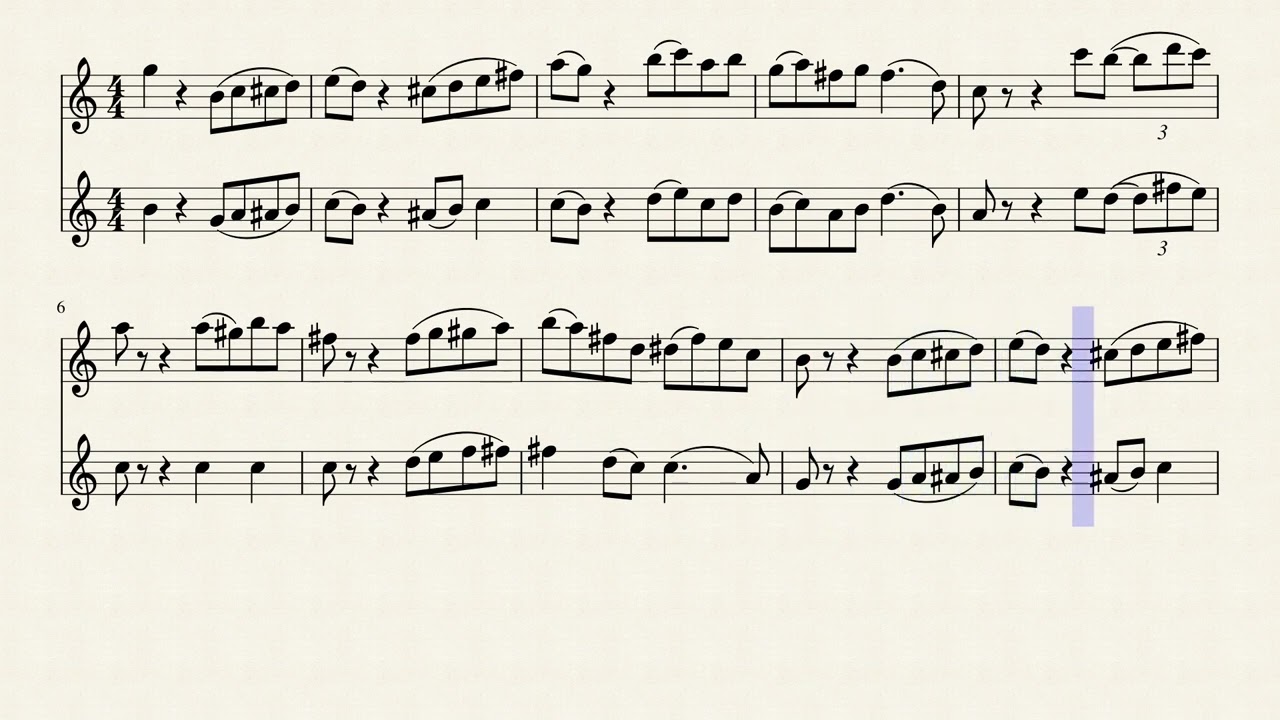 Por una cabeza Violin Duet Sheet Music