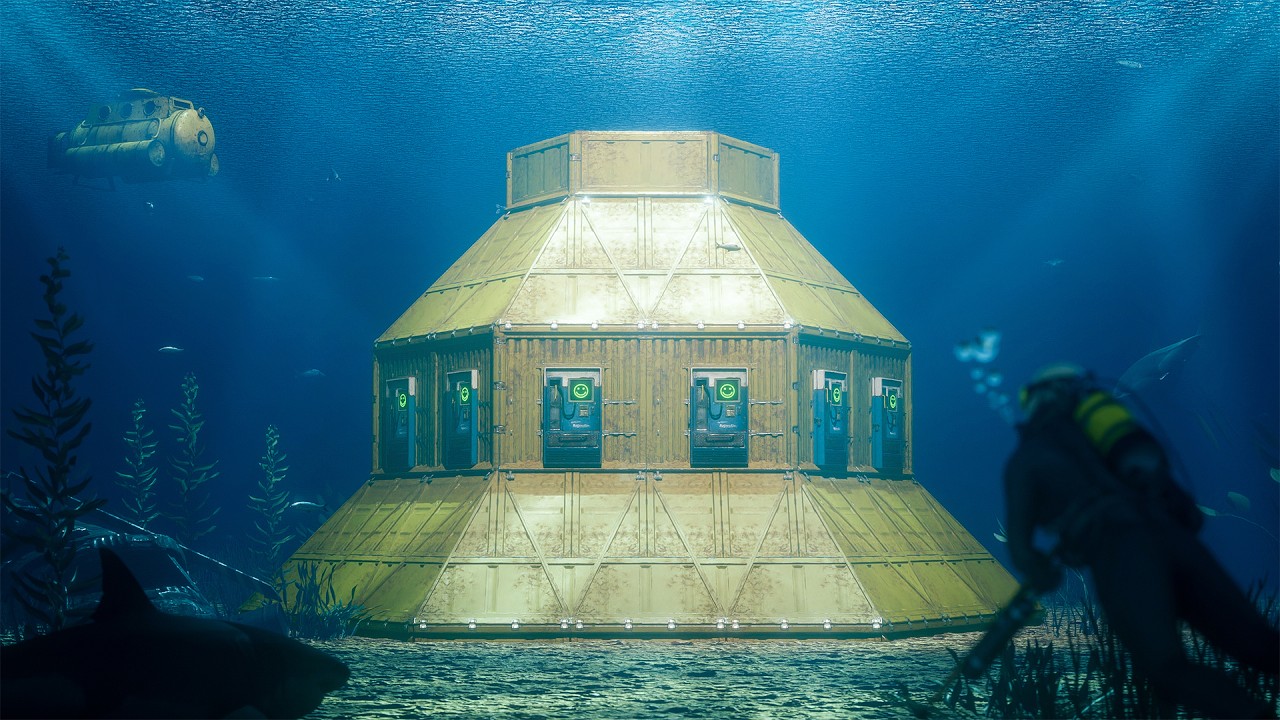 I Built an Entirely Submerged Underwater Bunker