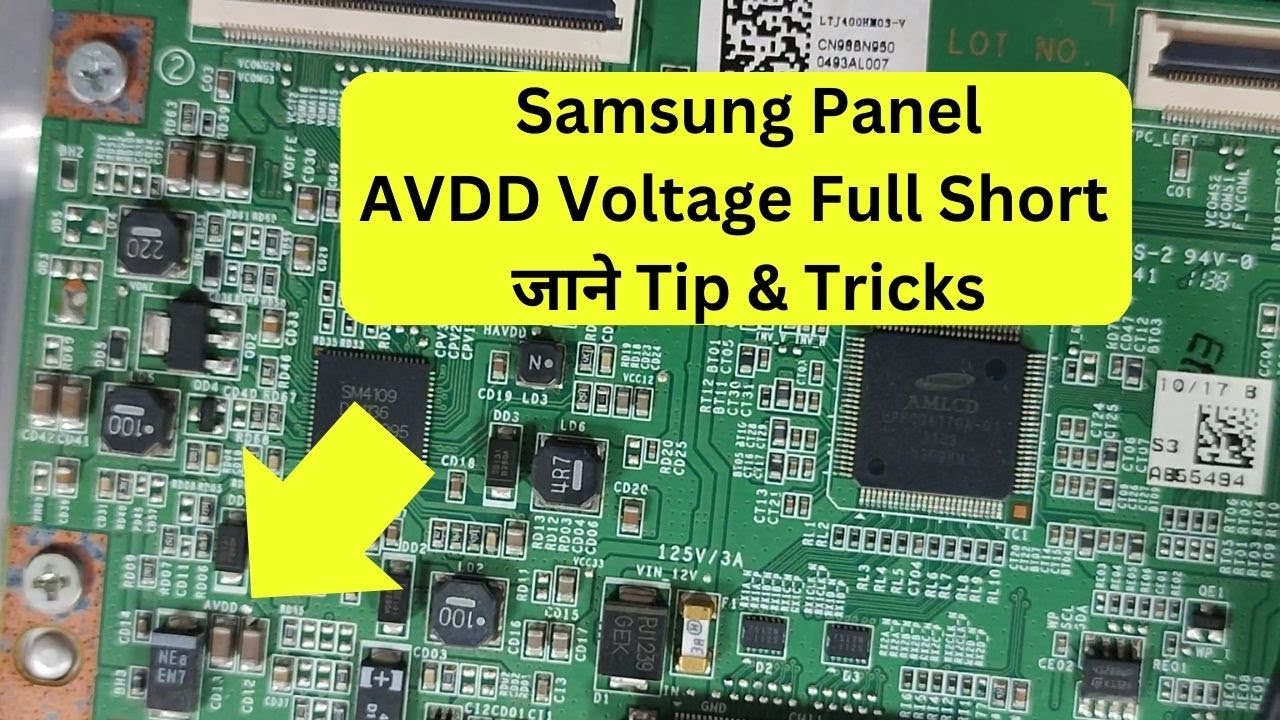 #samsung Panel AVDD #voltage Full #shorts  जाने Tip & Tricks | Led Tv Repairing Course |