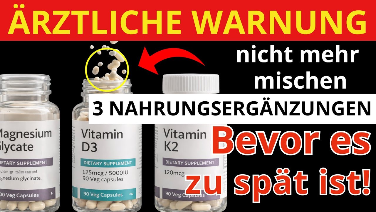 Über 60? NEHMEN SIE Magnesiumglycinat, Vitamin D3 und K2 NIEMALS zusammen, bevor Sie das hier sehen!