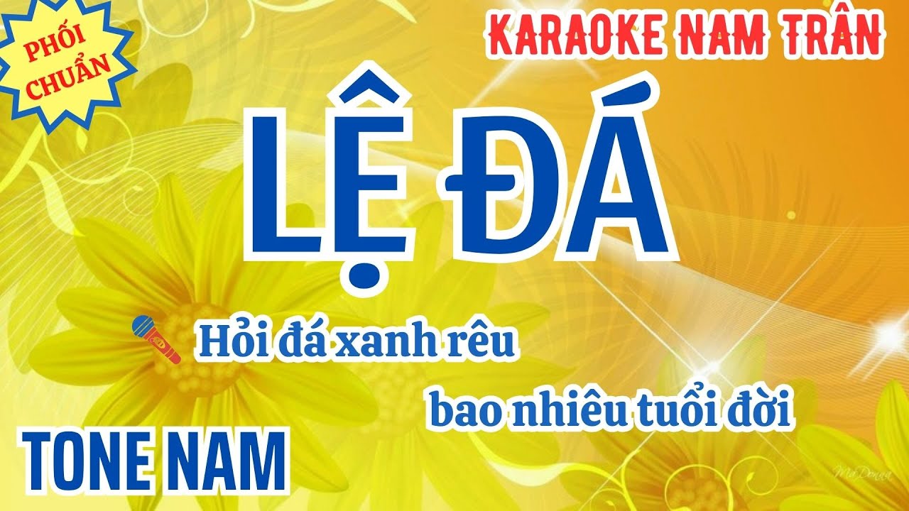 Karaoke Lệ Đá (Phối Chuẩn) Tone Nam | Nam Trân