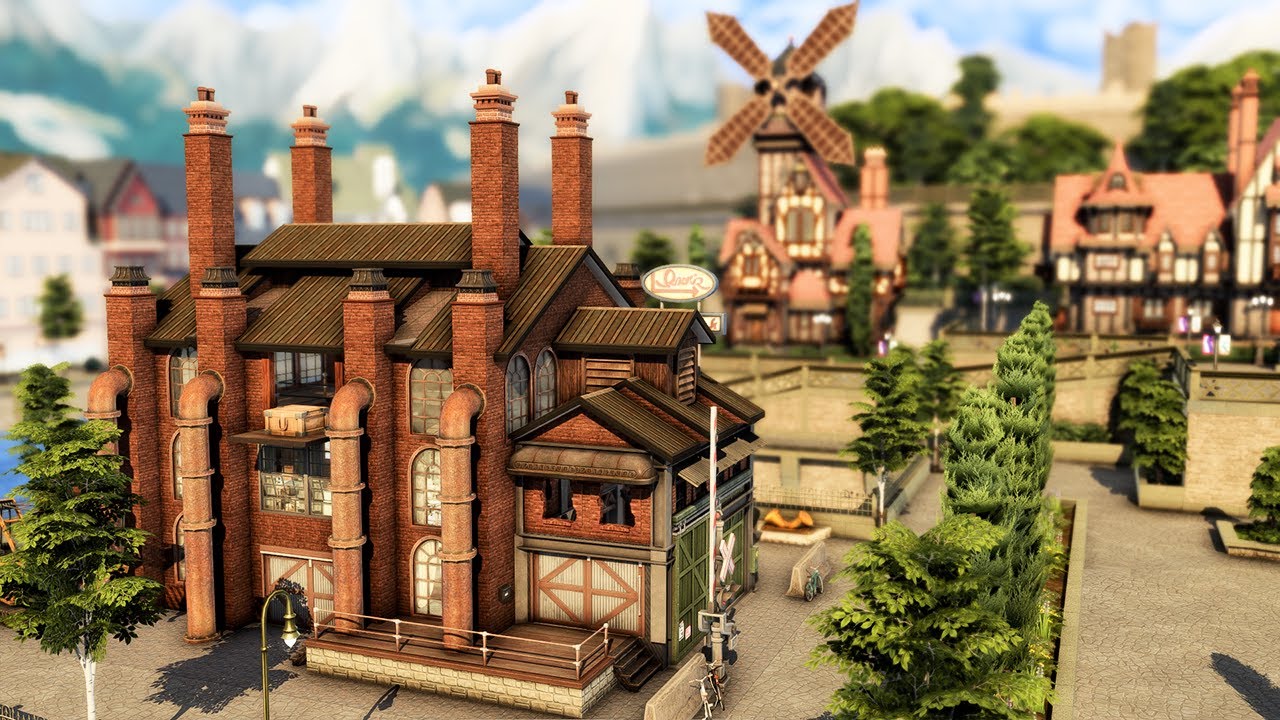 CASA INDUSTRIAL PARA JOVENS/REFORMANDO A FÁBRICA DE WINDENBURG  - The Sims 4 Speed Build