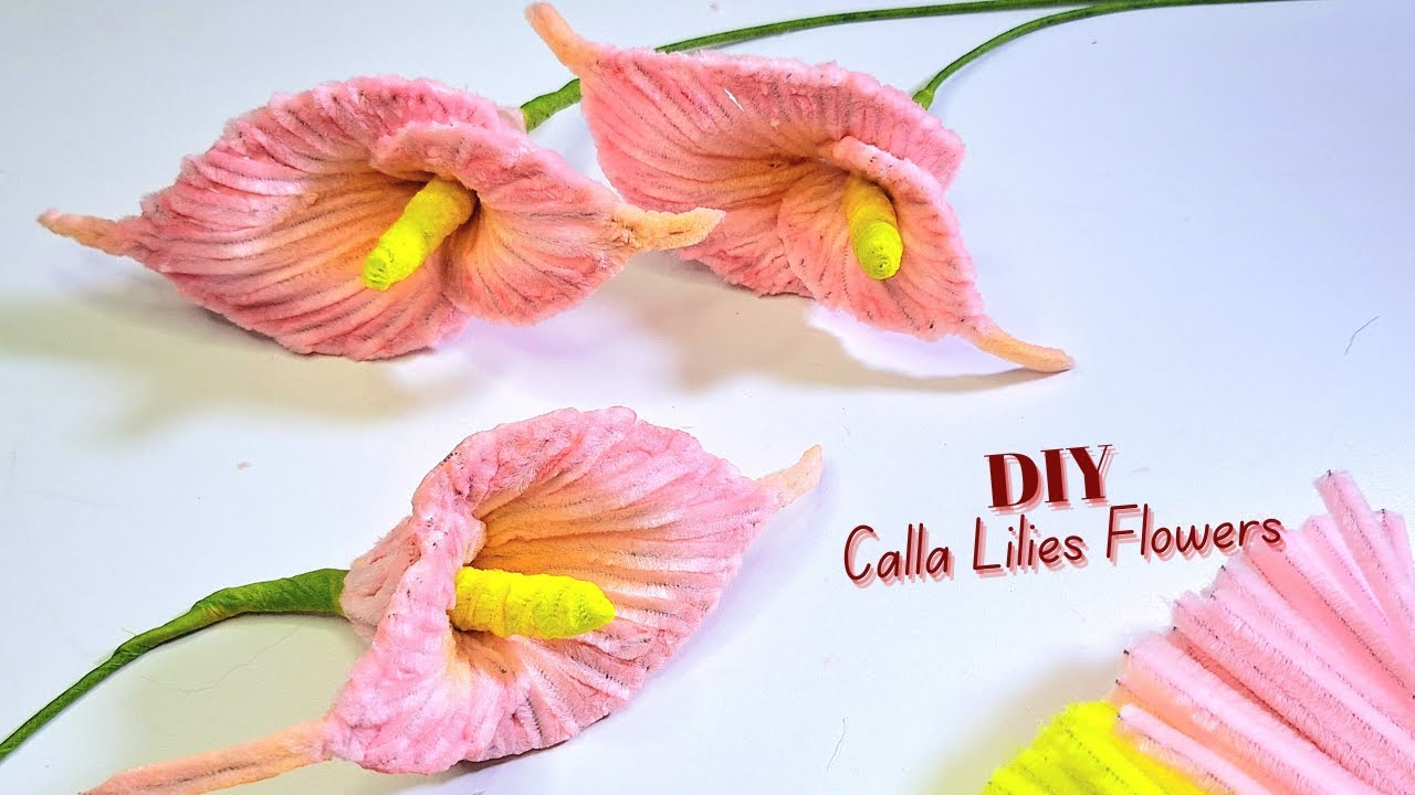 CREATE Stunning Calla Lilies with Simple Pipe Cleaners!