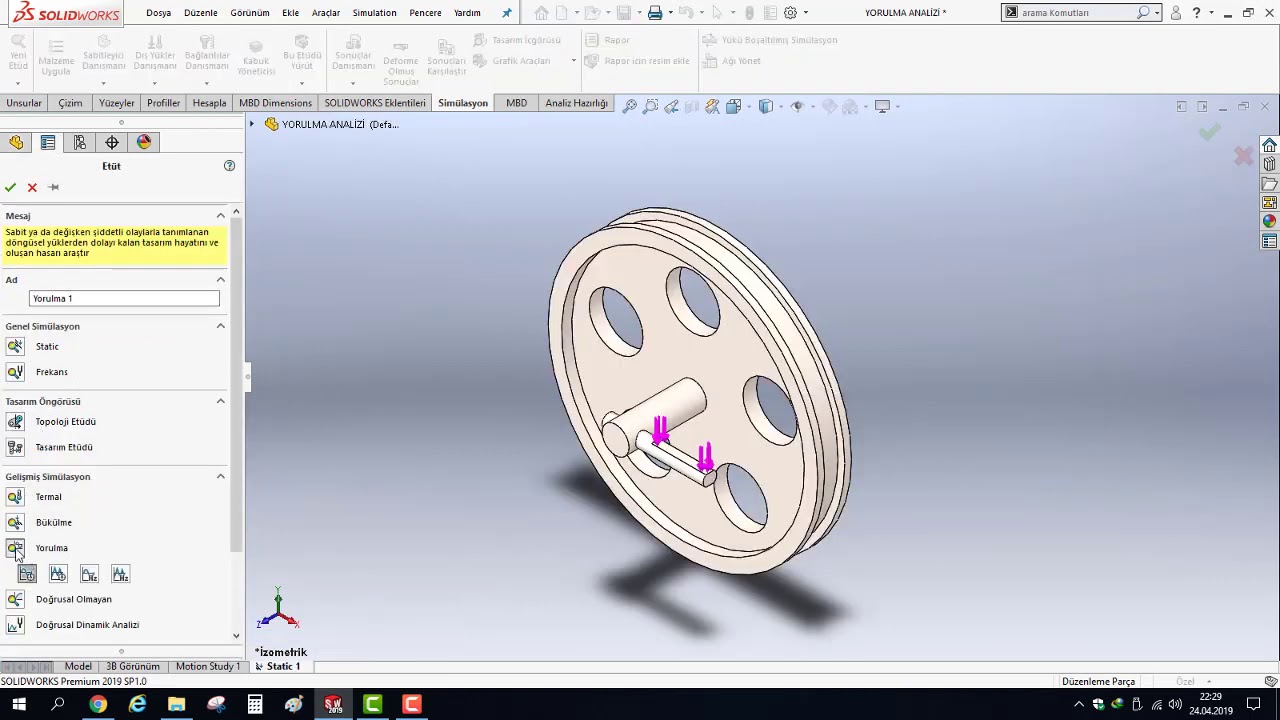 Yorulma Analizi - Solidworks İle Analiz Dersleri