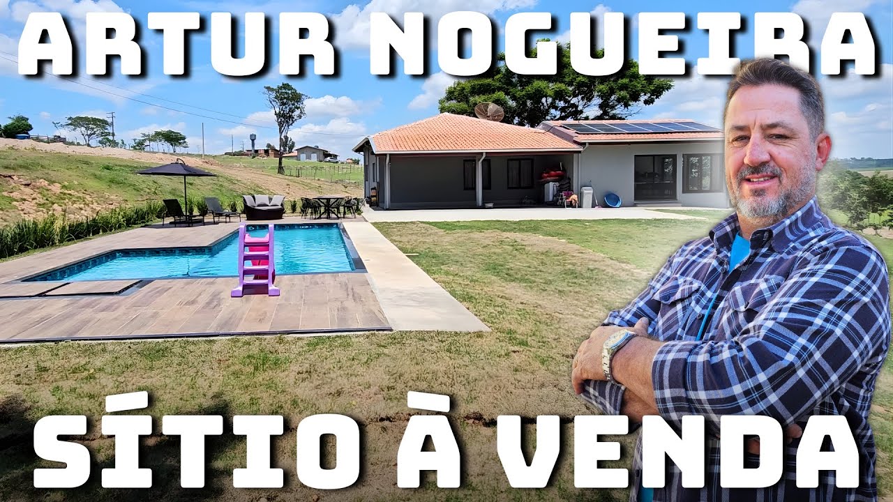 SÍTIO COMPLETO à Venda em Artur Nogueira/SP! Lagoa, Piscina, Pomar, Energia Solar e Porteira Fechada