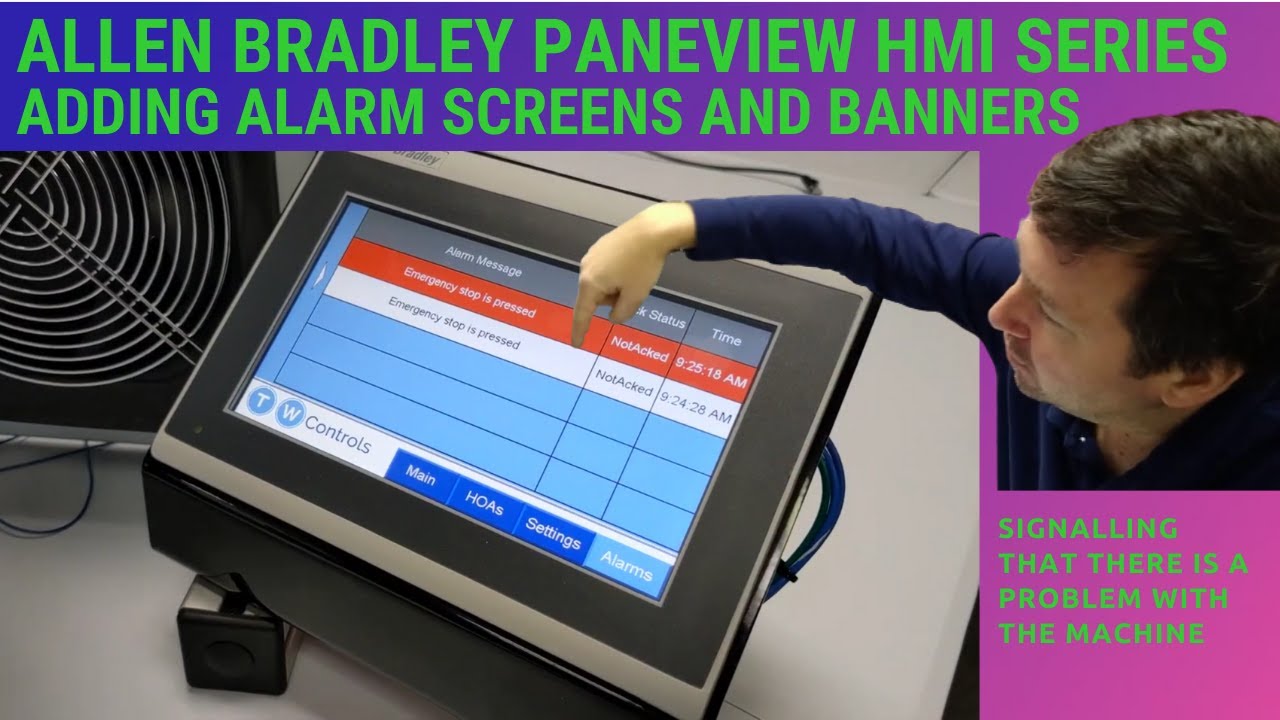 Show ALARMS on a Panelview 800