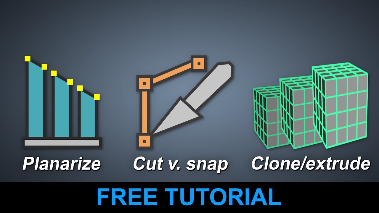 Maya Tricks and Secrets - Part 12 - Planarize Components, Multi-Cut V-Snap, Extrude/Clone Hotkey