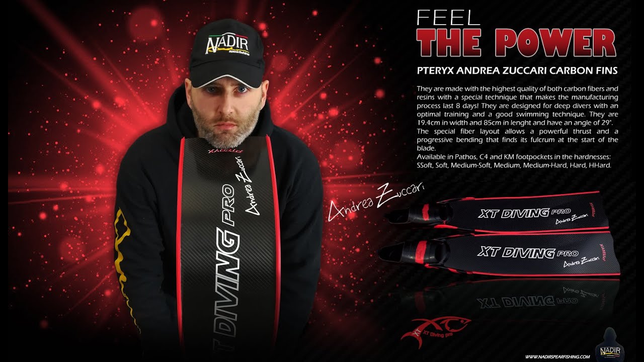 XT DIVING PRO PTERYX CARBON FINS ANDREA ZUCCARI