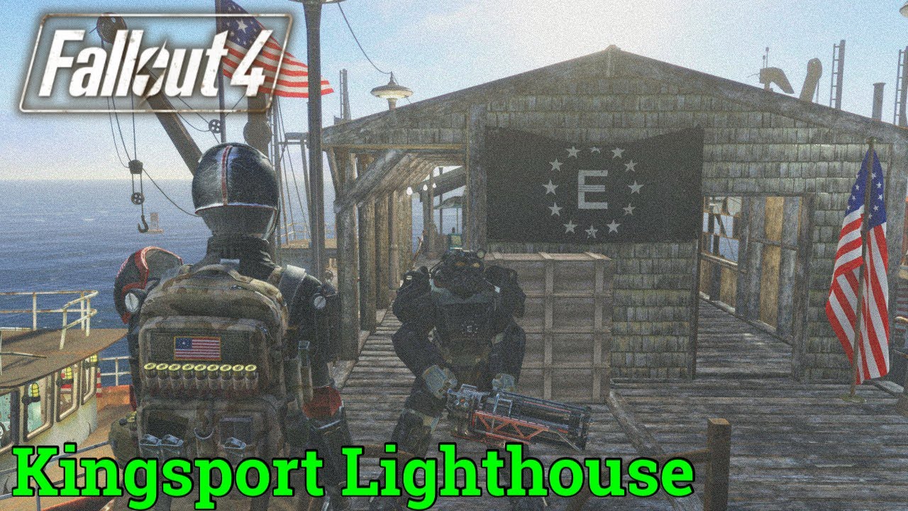Маяк Кингспорта (Fallout 4 PS5) Здание поселения Анклав Аванпост.