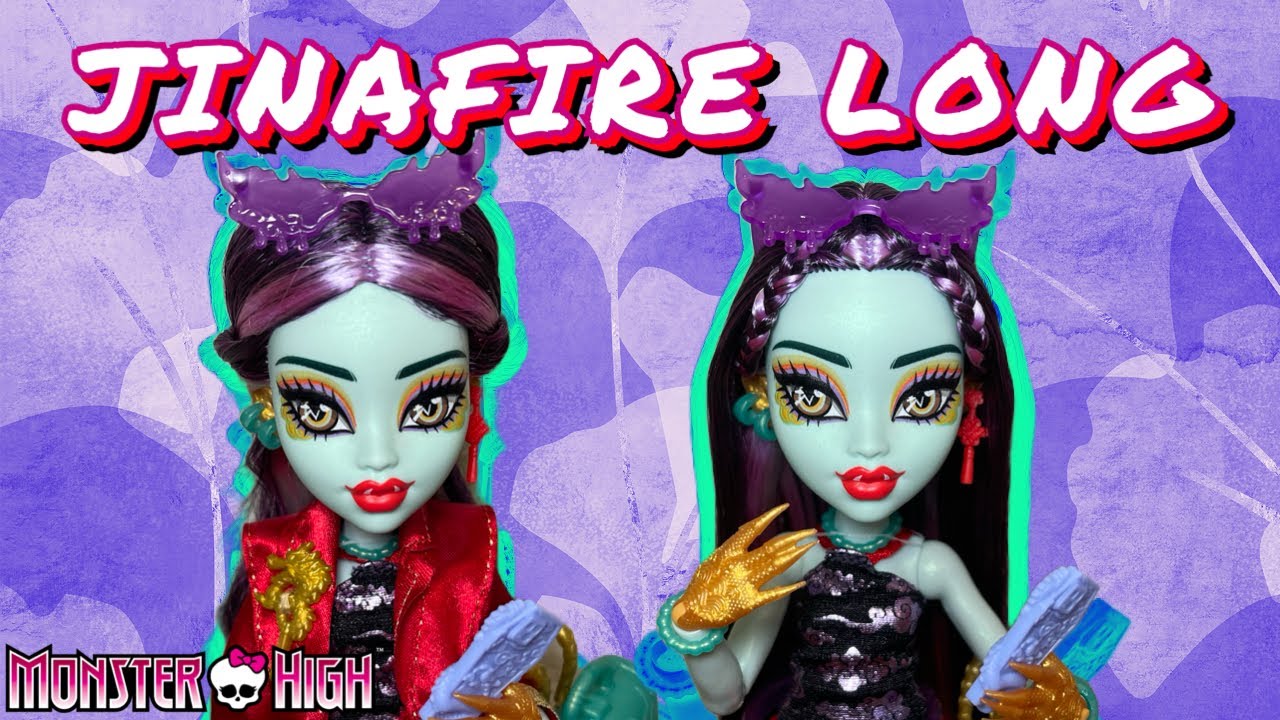 Распаковка и обзор куклы Monster High G3 JINAFIRE LONG! 🐉💜⛈️